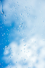 rain or water drops on a window glass