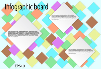 Abstract infographics from colored squares