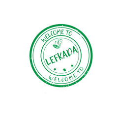 Welcome to Lefkada rubber stamp