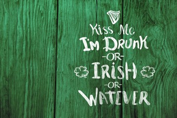 Digital composite of Patricks day greeting