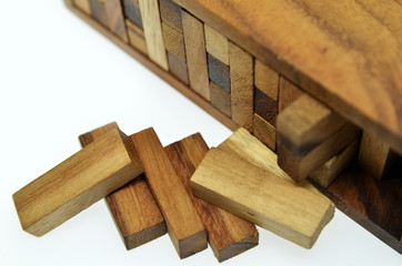 Blocks wood Jenga game