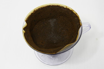 marre de café pour recyclage en compost