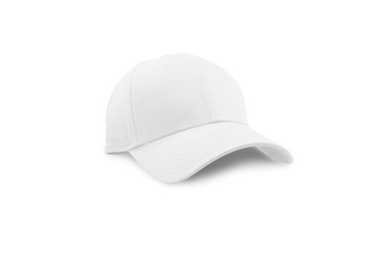 Colorful white fashion cap isolated on white background with clipping path.