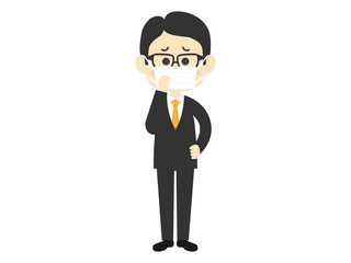 体調不良のサラリーマン