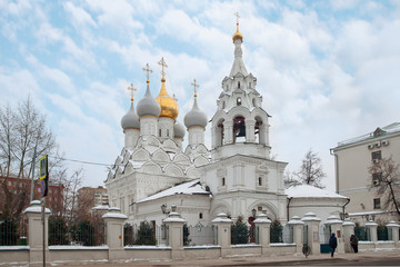 Fototapeta na wymiar Church of St. Nicholas of Myra in Pyzhi, Bolshaya Ordynka, Moscow
