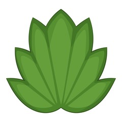 Lotus leaf icon, cartoon style