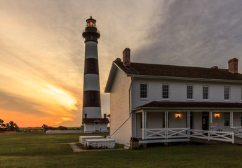 Sunrise at Bodie Lighthouse in the Cape Hatteras National Seashore 