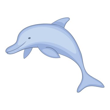 Dolphin icon, cartoon style