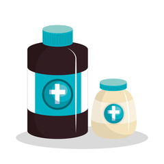 medicine bottle isolated icon vector illustration design