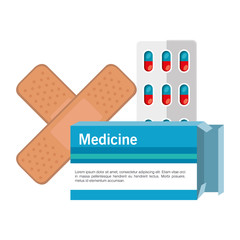 medical kit elements icon vector illustration design