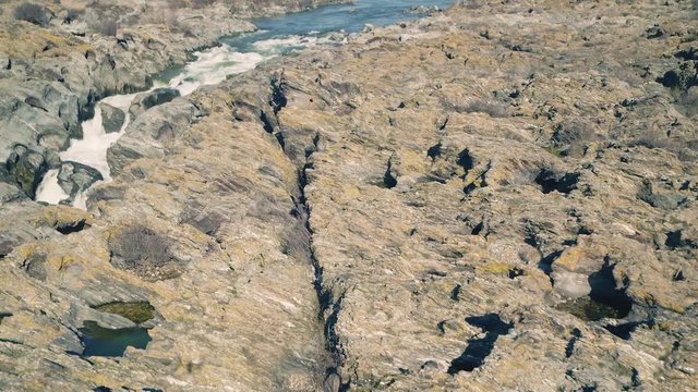 Aerial View of the Pulo do Lobo Waterfall