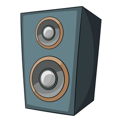Music speaker icon, cartoon style