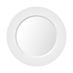 Empty white plate. Illustration on white background