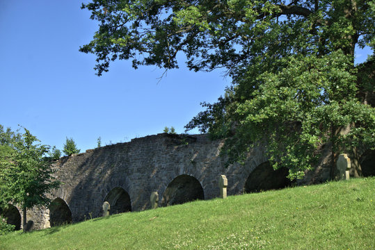 Friedhof vor der Stadtmauer von Blankenberg, Gemeinde Hennef