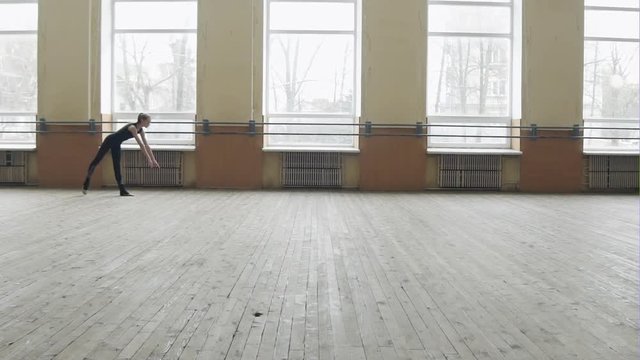 Nice dancer shows somersault