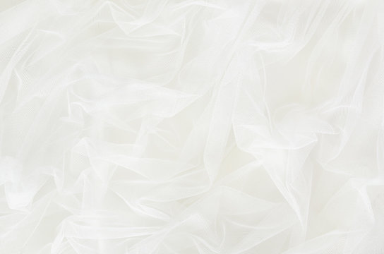 White Tulle Background Close Up Stock Photo, Picture and Royalty Free  Image. Image 50921465.