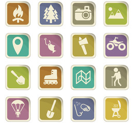 active recreation icon set