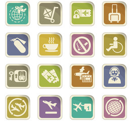 airport icon set