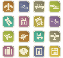 airport icon set