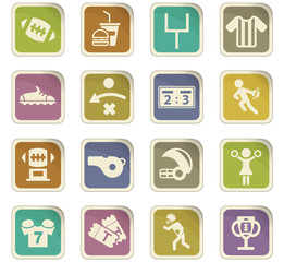 american football icon set