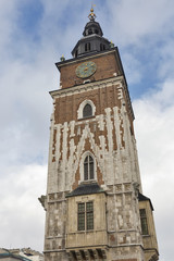 Fototapeta na wymiar Krakow gothic town hall tower, Poland.