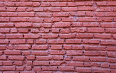 Obraz premium Empty red brick wall textured background.