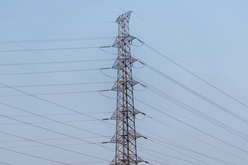 high voltage post.High-voltage tower