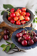 Fresh red sweet cherry