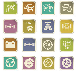 car service icon set