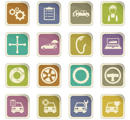 car service icon set