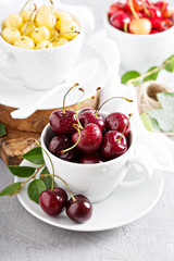 Fresh red sweet cherry