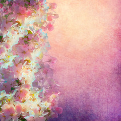 Obraz na płótnie Canvas Spring Cherry Blossom Painting