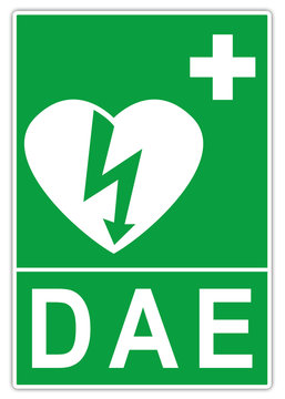 Panneau : d&eacute;fibrillateur