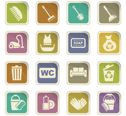cleaning icon set