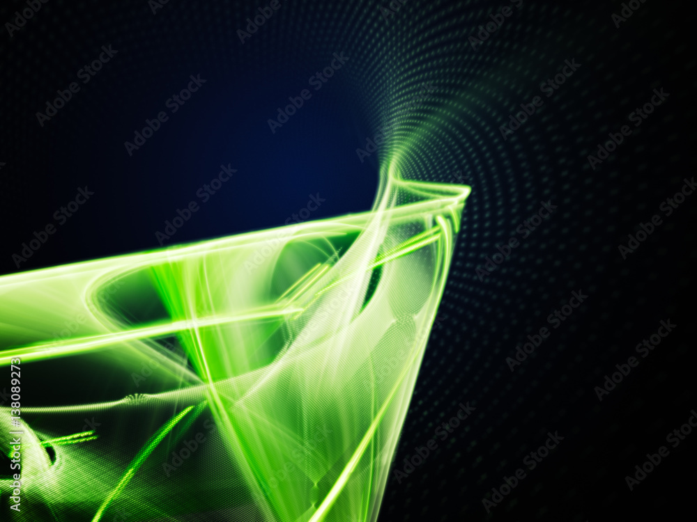 Poster abstract background element. fractal graphics. composition of curves and mosaic halftone effects. gr