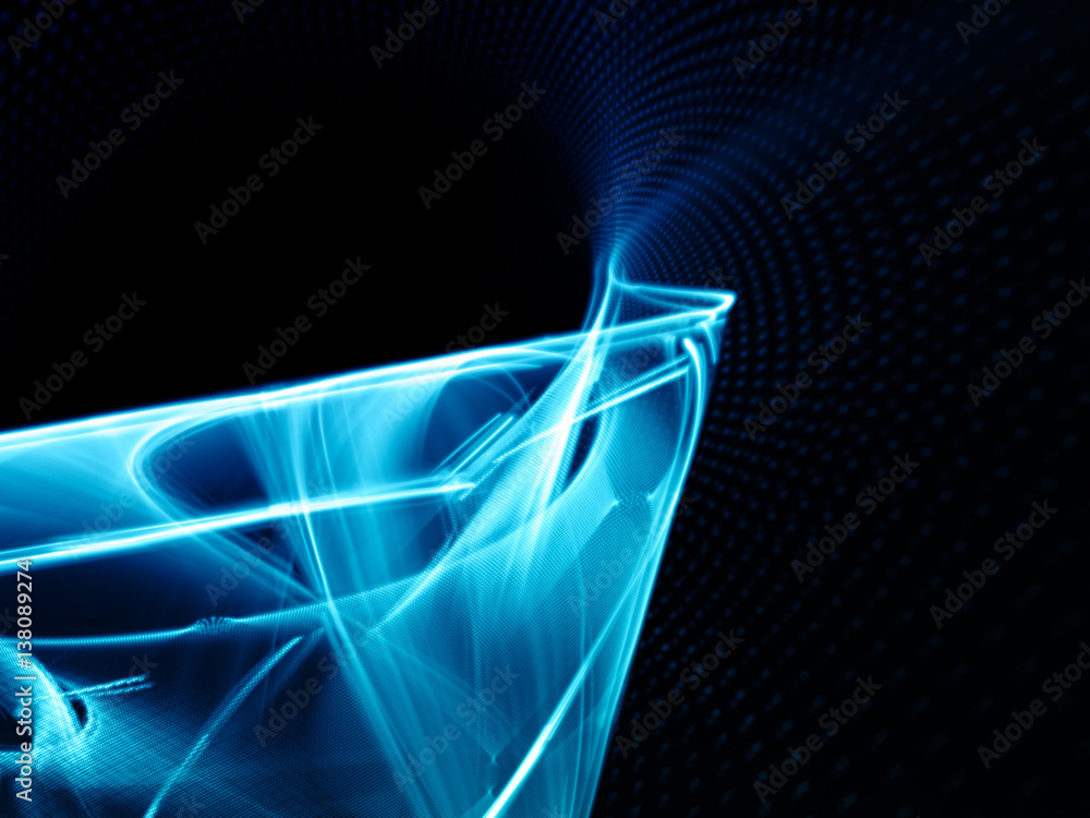 Poster abstract background element. fractal graphics. composition of curves and mosaic halftone effects. bl