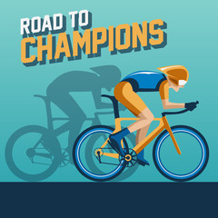 cycling road to champions background