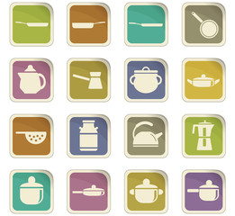 dishes icon set