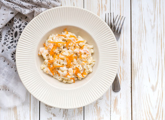 Stortini Vegetarian Vegetable pasta with carrot, cheese and ricotta