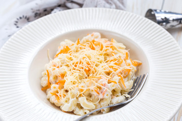 Stortini Vegetarian Vegetable pasta with carrot, cheese and ricotta