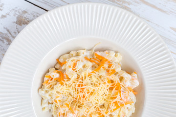 Stortini Vegetarian Vegetable pasta with carrot, cheese and ricotta