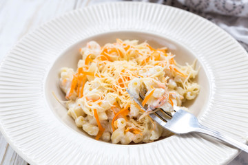 Stortini Vegetarian Vegetable pasta with carrot, cheese and ricotta