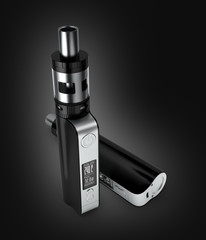 electronic cigarettе box mode on black gradient background 3d