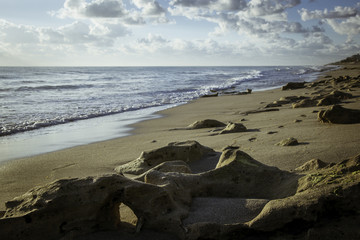Sunrise at Coral Cove Beach in Jupiter, Florida.
