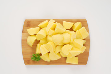 diced raw potatoes