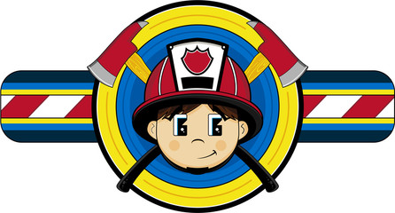Cartoon Firefighter - Fireman