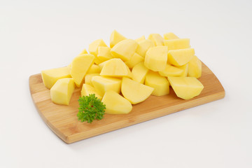 diced raw potatoes