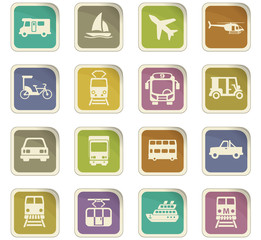 transport icon set