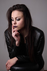 Young woman thinking