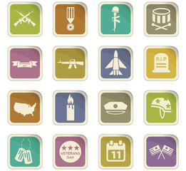 veterans day icon set